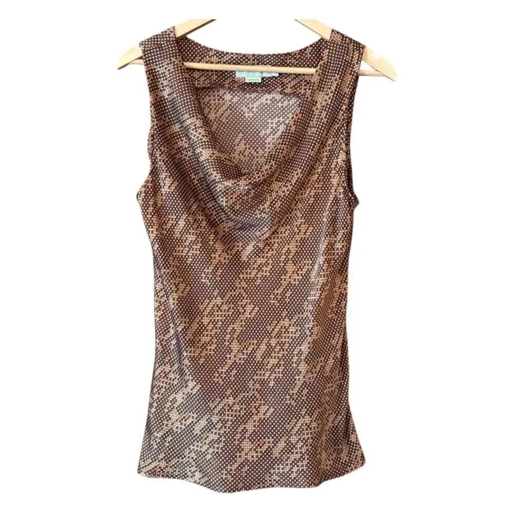 GARFIELD & MARKS 100% Silk Drape Neck Tank Vintage 80s 90s Made In NYC